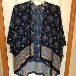 Kimono- Blue Paisley Print from DSW